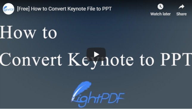 Video for Keynote to PPT
