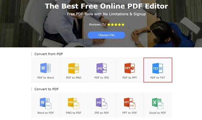 convert PDF to Text file