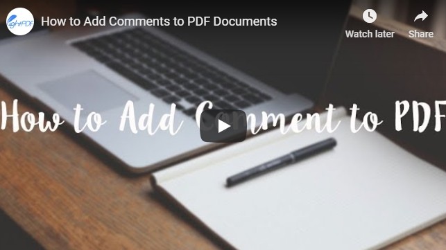 Video for Adding PDF Comments