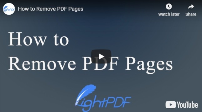 Video for Removing PDF Pages