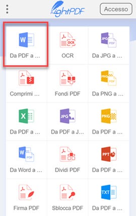 PDF a Word su Android