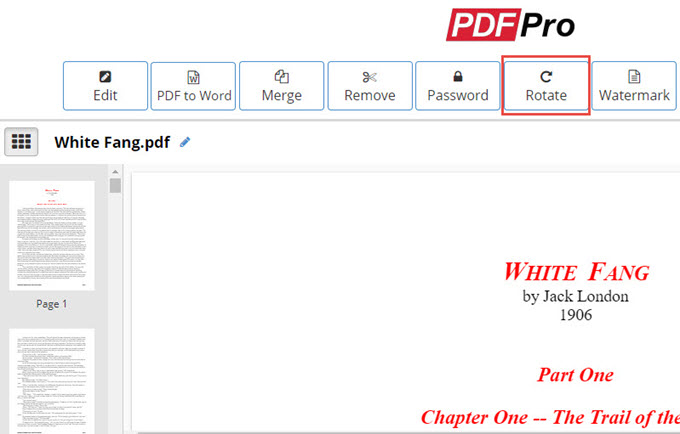 pdf pro pour changer l'orientation d'un PDF