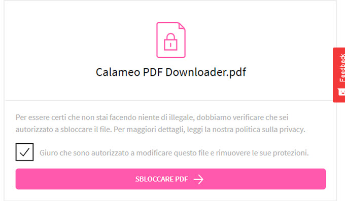 unlock PDF via SmallPDF