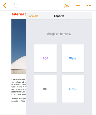 Cambiate Pages in PDF su iPhone