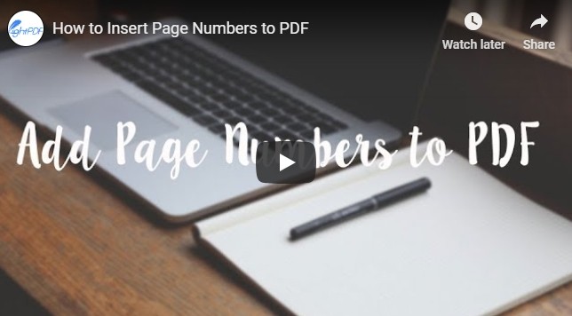 Video for Adding Page Numbers to PDF
