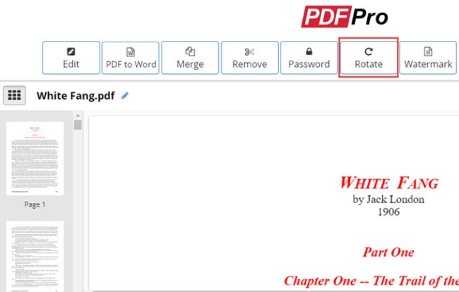 Seite drehen mit PDF Pro