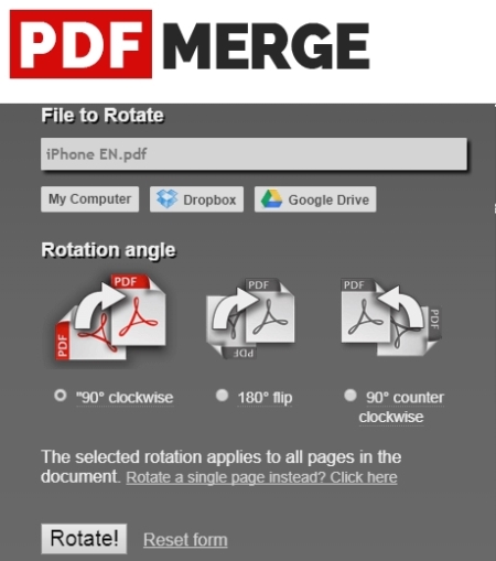 PDF drehen mit PDF Merge