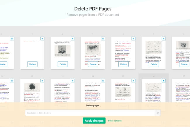Seite aus PDF mit Sejda entfernen