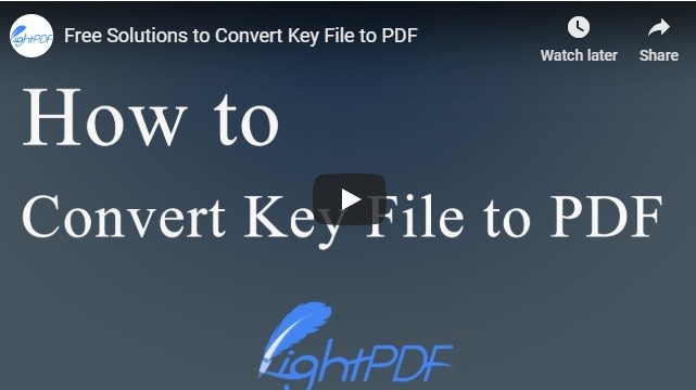 Video for Key File to PDF
