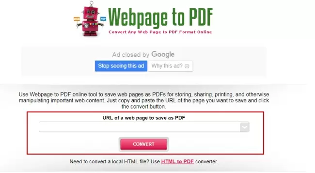 logiciel webpage to pdf