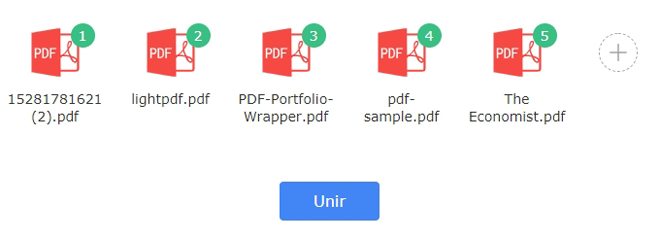 Combina PDF con LightPDF