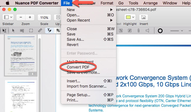 Nuance PDF Converter pour macOS10.14