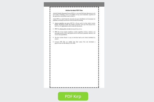 PDF Candy ile PDF kırpma