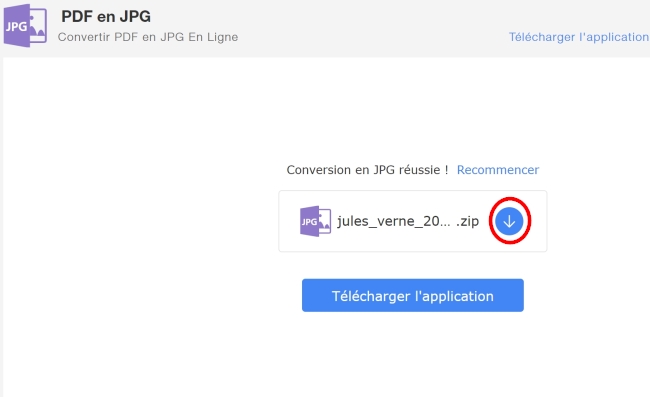 convertir PDF en JPG via LightPDF