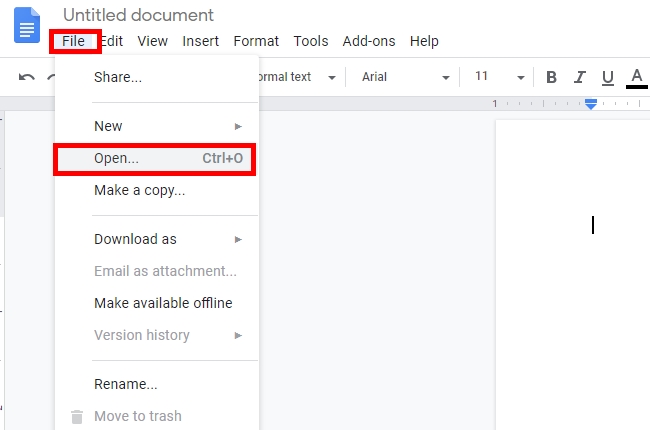 Open PDF Google Docs