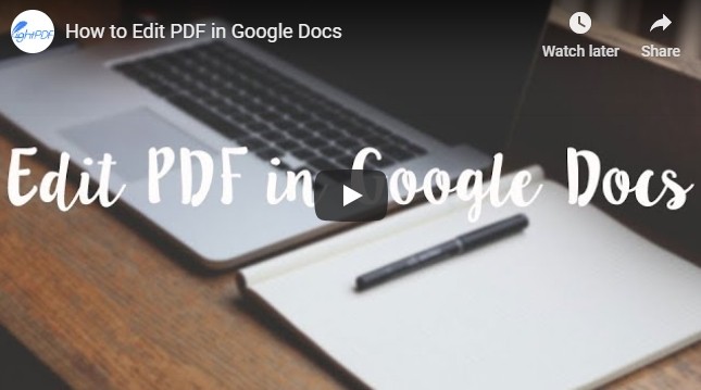 Video for Editing PDF in Google Docs