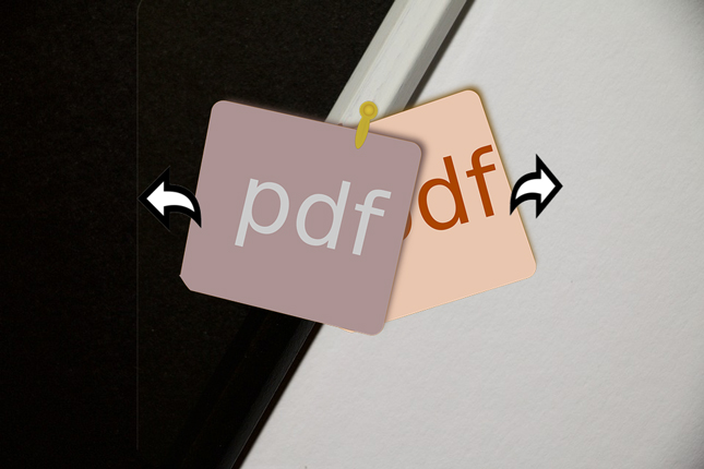 PDF schwarz weiß