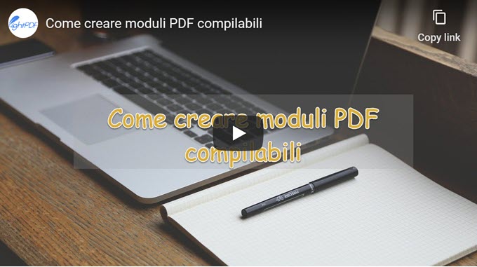 creare moduli PDF compilabili