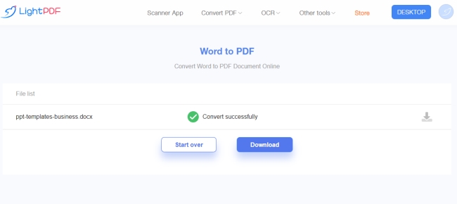 download converted PDF