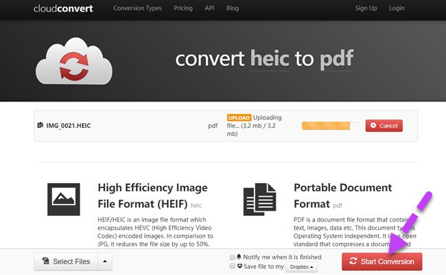 konvertere en HEIC-fil til PDF