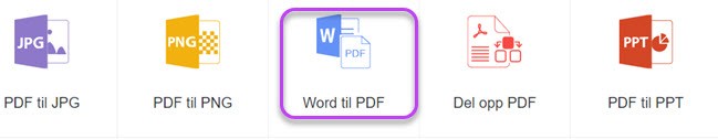 Word til PDF