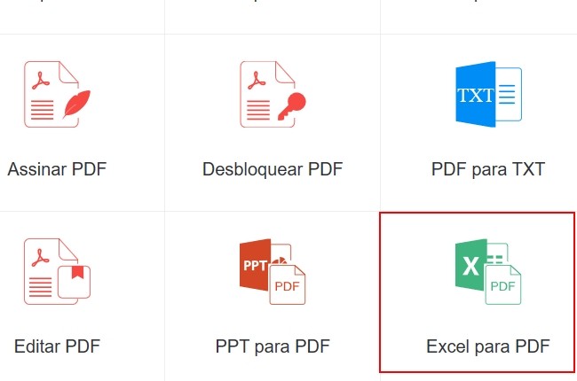 converter XLS para PDF