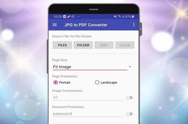 convertir une photo en PDF sur mobile avec jpg to pdf converter