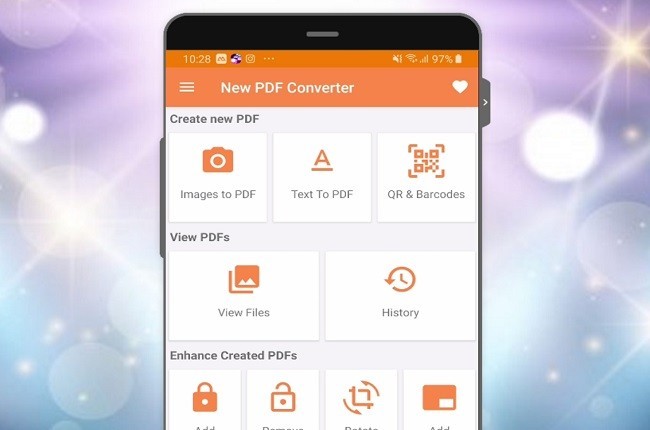 convertir une photo en PDF sur mobile avec new pdf converter