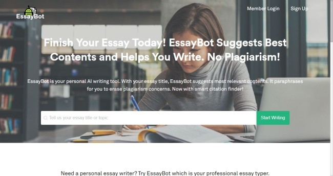 Essaybot sito web