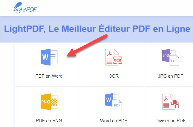 outils convertir pdf en docx