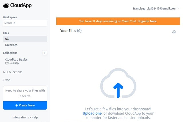 CloudApp File Button