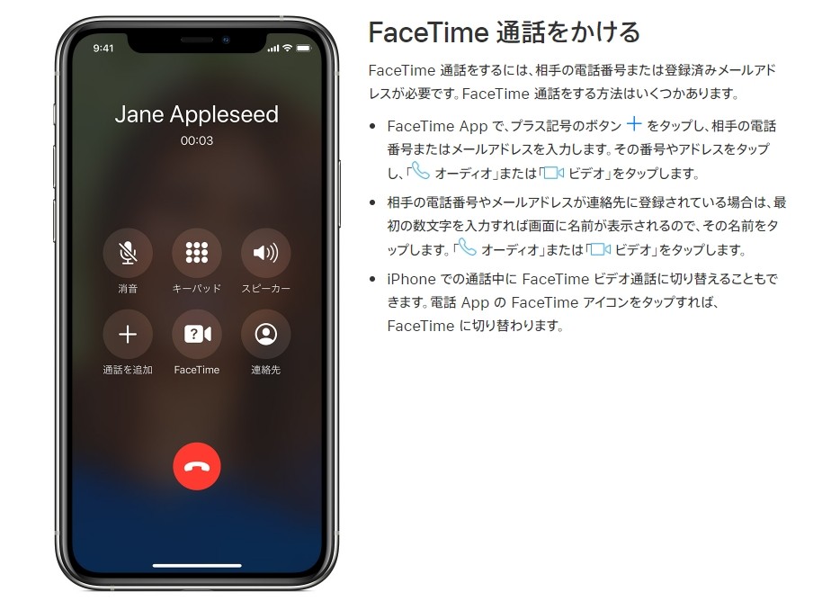 web会議アプリ/ツール-facetime