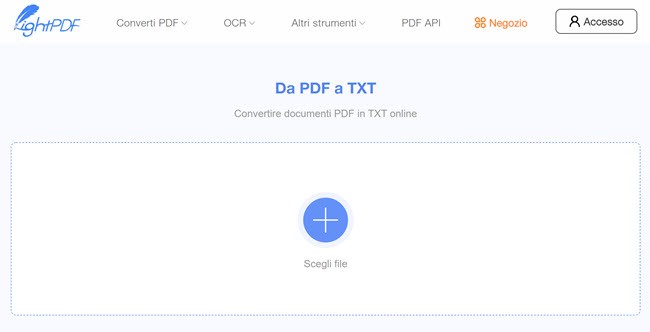 convertire PDF in testo