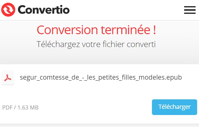 conversion terminée