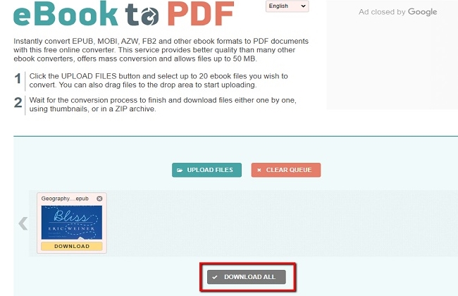 programas para convertir EPUB a PDF en línea