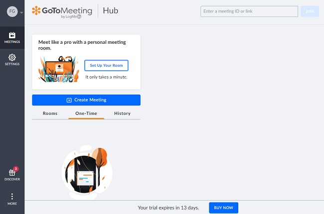 GoToMeeting Meeting Button