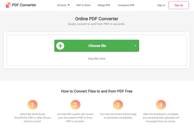 Online PDF Converter Interface