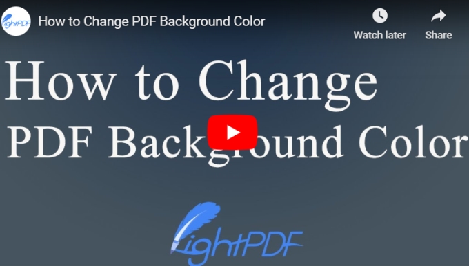mudar a cor de fundo do PDF