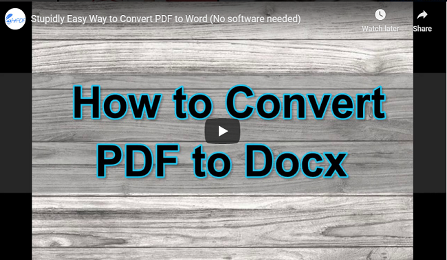 Solution to convert PDF to Docx
