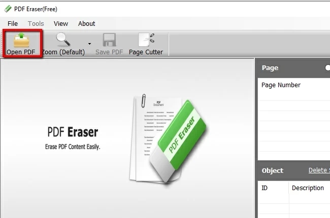 PDF Eraser PDFを開く