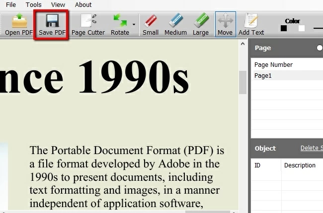 PDF Eraser保存