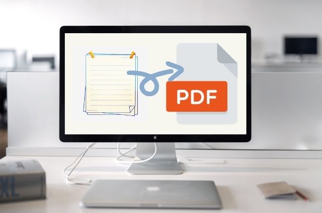 exporter des notes au format PDF sur Mac