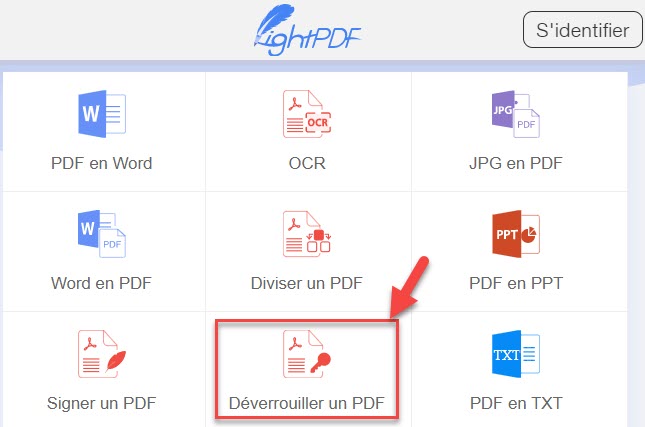 lightpdf pour verrouiller des PDF en ligne