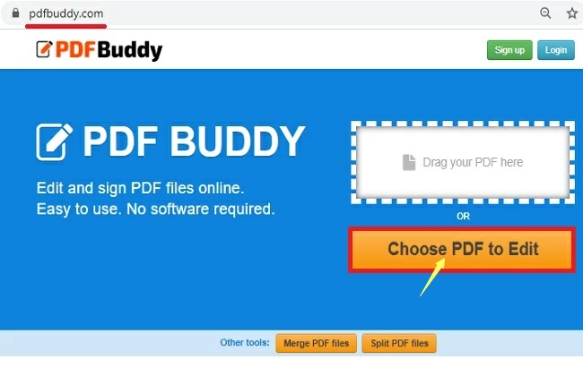 interface de pdfbuddy