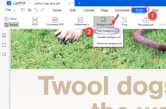 how to change the color of a PDF