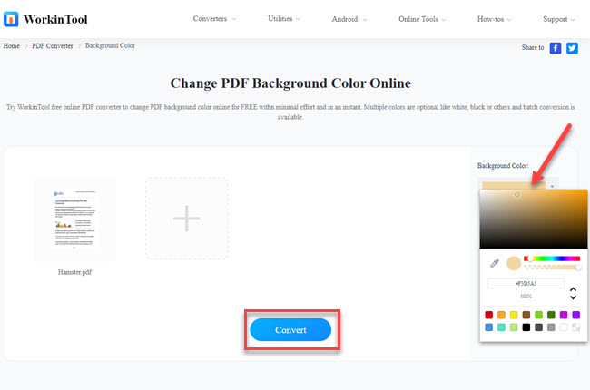 choose background color to convert