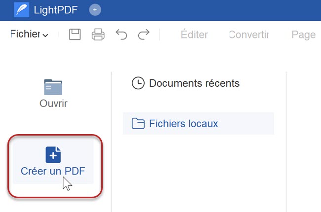 créer un fichier PDF