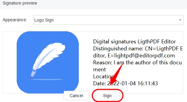 signature information