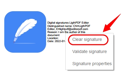 clear signature