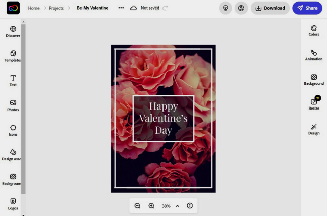 Adobe Valentines Card